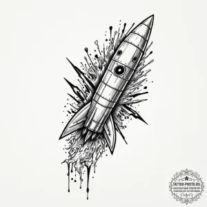 A trash polka composition of jinx, with her c... - эскиз тату (№1752750244_0, 17.07.2025 11:04) — tattoo-photo.ru