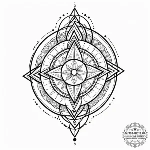Tattoo design a sacred geometry pattern that... - эскиз тату (№1752750554_0, 17.07.2025 11:09) — tattoo-photo.ru