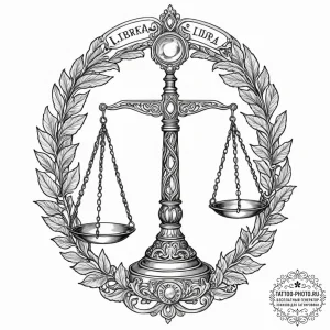 Tattoo sketch "i balance" text for libra, wit... - эскиз тату (№1752751275_0, 17.07.2025 11:21) — tattoo-photo.ru