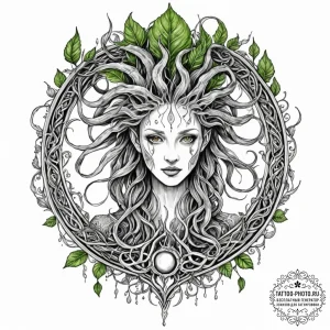 A watercolor tattoo of the mandrake root from... - эскиз тату (№1752751674_0, 17.07.2025 11:27) — tattoo-photo.ru