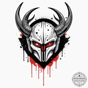 Neo-traditional design of the mythosaur skull... - эскиз тату (№1752753354_0, 17.07.2025 11:55) — tattoo-photo.ru