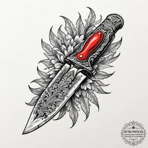 Tattoo design a classic, rugged pocket knife,... - эскиз тату (№1752757419_0, 17.07.2025 13:03) — tattoo-photo.ru