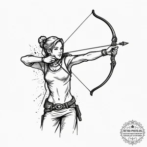Tattoo sketch a sagittarius archer, the bow i... - эскиз тату (№1752757901_0, 17.07.2025 13:11) — tattoo-photo.ru