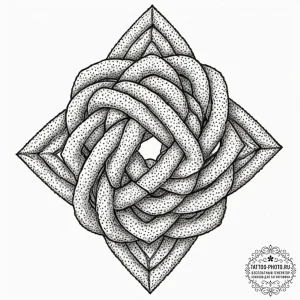 Tattoo sketch a strong, defensive knot or int... - эскиз тату (№1752759500_0, 17.07.2025 13:38) — tattoo-photo.ru