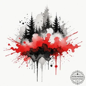 Tattoo sketch an abstract representation of m... - эскиз тату (№1752760577_0, 17.07.2025 13:56) — tattoo-photo.ru