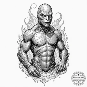 A sketch of the creature from the black lagoo... - эскиз тату (№1752760733_0, 17.07.2025 13:58) — tattoo-photo.ru
