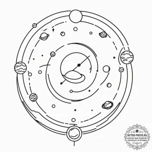 Tattoo sketch a delicate line connecting a zo... - эскиз тату (№1752761250_0, 17.07.2025 14:07) — tattoo-photo.ru