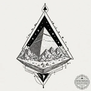 Pyramid, tattoo flash sheet design, blackwork... - эскиз тату (№1752761405_0, 17.07.2025 14:10) — tattoo-photo.ru
