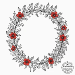 Tattoo design a garden gate or a front door w... - эскиз тату (№1752768533_0, 17.07.2025 16:08) — tattoo-photo.ru