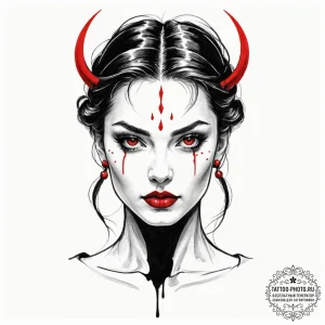 Hero, artistic tattoo sketch, black and red i... - эскиз тату (№1752769835_0, 17.07.2025 16:30) — tattoo-photo.ru