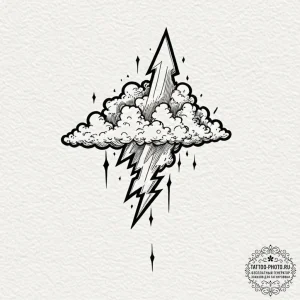Tattoo sketch a pixelated cloud with a single... - эскиз тату (№1752771059_0, 17.07.2025 16:50) — tattoo-photo.ru