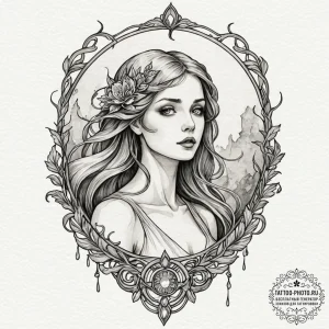 Tattoo design 'continue?' with a ghostly, fad... - эскиз тату (№1752772127_0, 17.07.2025 17:08) — tattoo-photo.ru