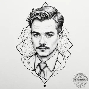 A neo-traditional tattoo of the color-coded n... - эскиз тату (№1752773680_0, 17.07.2025 17:34) — tattoo-photo.ru