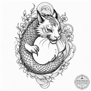 Bastet, artistic tattoo sketch, black and whi... - эскиз тату (№1752777474_0, 17.07.2025 18:37) — tattoo-photo.ru