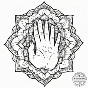 Tattoo sketch a child's hand holding an adult... - эскиз тату (№1752782034_0, 17.07.2025 19:53) — tattoo-photo.ru