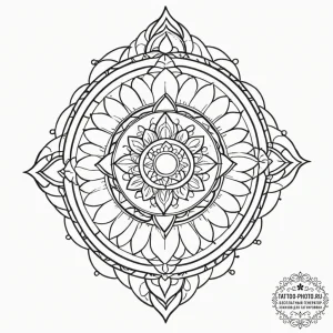 Tattoo design a birthstone incorporated into... - эскиз тату (№1752782990_0, 17.07.2025 20:09) — tattoo-photo.ru