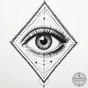 Tattoo sketch a powerful, unblinking eye, sym... - эскиз тату (№1752783788_0, 17.07.2025 20:23) — tattoo-photo.ru