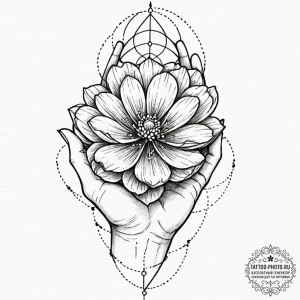 Tattoo sketch: a close-up of marzanna’s hand,… — эскиз тату (№1752786259_0, 17.07.2025 21:04) — tattoo-photo.ru