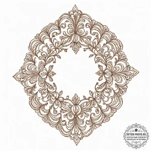 Tattoo design a delicate, intricate embroider… — эскиз тату (№1752786500_0, 17.07.2025 21:08) — tattoo-photo.ru