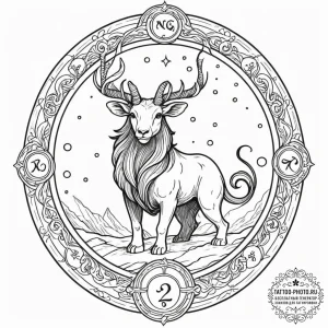 Tattoo sketch a zodiac animal in sketch style… — эскиз тату (№1752787293_0, 17.07.2025 21:21) — tattoo-photo.ru