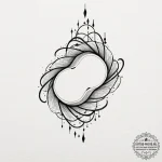 A minimalist tattoo of the abstract, flowing… — эскиз тату (№1752787453_0, 17.07.2025 21:24) — tattoo-photo.ru