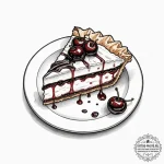 A watercolor sketch of a damn fine cup of cof… — эскиз тату (№1752787614_0, 17.07.2025 21:26) — tattoo-photo.ru