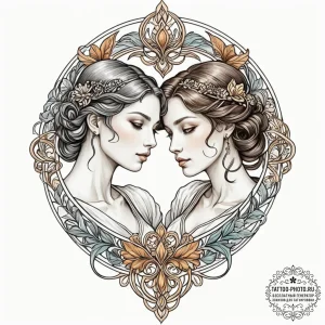 Tattoo design a blend of colors symbolizing t... - эскиз тату (№1752788420_0, 17.07.2025 21:40) — tattoo-photo.ru