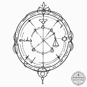 Tattoo sketch a subtle hint of the zodiac ele... - эскиз тату (№1752789213_0, 17.07.2025 21:53) — tattoo-photo.ru