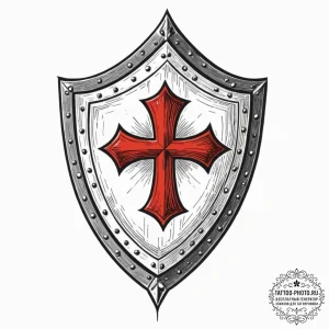 Tattoo sketch a stylized shield with a specif... - эскиз тату (№1752789532_0, 17.07.2025 21:58) — tattoo-photo.ru