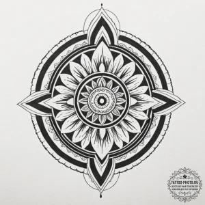 Tattoo design an abstract landscape with a se... - эскиз тату (№1752791607_0, 17.07.2025 22:33) — tattoo-photo.ru