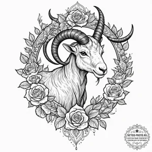 Tattoo design a capricorn goat-fish, appearin... - эскиз тату (№1752791926_0, 17.07.2025 22:38) — tattoo-photo.ru