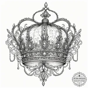A linework tattoo of the imperial state crown... - эскиз тату (№1752793992_0, 17.07.2025 23:13) — tattoo-photo.ru