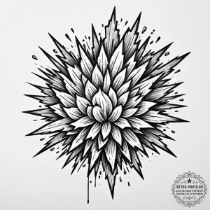 Tattoo sketch a pixelated explosion with smok... - эскиз тату (№1752794870_0, 17.07.2025 23:27) — tattoo-photo.ru