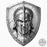 Tattoo sketch an ancient greek hoplite shield… — эскиз тату (№1752796710_0, 17.07.2025 23:58) — tattoo-photo.ru