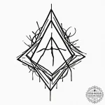 A linework design of the mysterious symbol fr… — эскиз тату (№1752797185_0, 18.07.2025 00:06) — tattoo-photo.ru