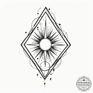 Tattoo design an abstract "light beam" connec... - эскиз тату (№1752833189_0, 18.07.2025 10:06) — tattoo-photo.ru