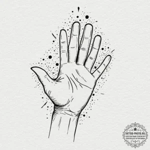 Tattoo design a delicate hand reaching out to... - эскиз тату (№1752833430_0, 18.07.2025 10:10) — tattoo-photo.ru