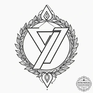 A minimalist tattoo of the n7 logo., tattoo f... - эскиз тату (№1752834152_0, 18.07.2025 10:22) — tattoo-photo.ru