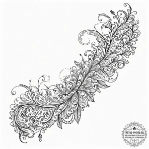 Tattoo sketch a delicate, transparent curtain... - эскиз тату (№1752834948_0, 18.07.2025 10:35) — tattoo-photo.ru