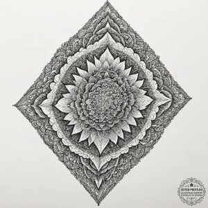 Tattoo sketch a unique pattern representing p... - эскиз тату (№1752844204_0, 18.07.2025 13:10) — tattoo-photo.ru