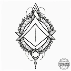 99. tattoo design: a minimalist "bereginya" r... - эскиз тату (№1752845107_0, 18.07.2025 13:25) — tattoo-photo.ru