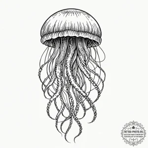 Jellyfish, tattoo flash sheet design, on a cl... - эскиз тату (№1752846112_0, 18.07.2025 13:41) — tattoo-photo.ru