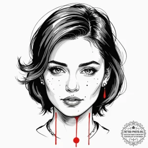 A sketch of anya forger from spy x family, wi... - эскиз тату (№1752850406_0, 18.07.2025 14:53) — tattoo-photo.ru