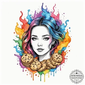 A sketch of the oracle, surrounded by smoke a... - эскиз тату (№1752853446_0, 18.07.2025 15:44) — tattoo-photo.ru