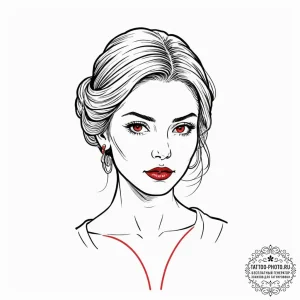 Sight, artistic tattoo sketch, linework tatto... - эскиз тату (№1752853616_0, 18.07.2025 15:46) — tattoo-photo.ru