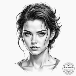 A neo-traditional tattoo of the main characte... - эскиз тату (№1752855323_0, 18.07.2025 16:15) — tattoo-photo.ru