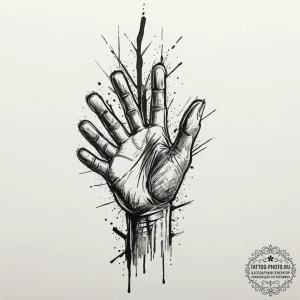 A minimalist tattoo of the iconic "trunk shot... - эскиз тату (№1752855492_0, 18.07.2025 16:18) — tattoo-photo.ru
