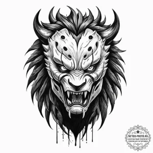 хищник (predator):, artistic tattoo sketch, b... - эскиз тату (№1752855747_0, 18.07.2025 16:22) — tattoo-photo.ru