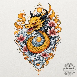 Tattoo design: a geometric kolovrat with clea... - эскиз тату (№1752861220_0, 18.07.2025 17:53) — tattoo-photo.ru