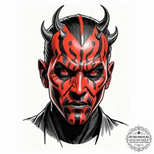 22. graphic novel style portrait of a menacin... - эскиз тату (№1752861987_0, 18.07.2025 18:06) — tattoo-photo.ru
